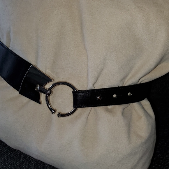 Les Creations Elite Leather black belt - Picture 2 of 3